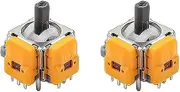 POFET 2 pcs 3D Analogue Sensor Joystick, Module Replacement, for PS5 Analogue Sensor Potentiometer（Yellow）