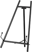 XLWLLNJ Metal Display Easel for Wedding Signs, Tripod Structure, Black, as described