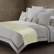 Rapee Pleated Bed Runner - Cream
