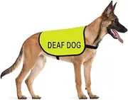 Deaf Dog Jacket Vest Deaf Dog Alerts Deaf Dogs Walking Slogan Warning Vest Special Needs Gift (Deaf dog Medium)