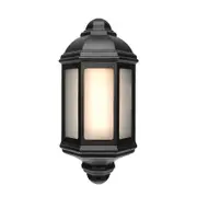 Brilliant 18W Matt Black LED Maldon Half Coach Wall Light