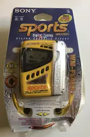 NOS Sony Walkman Cassette Tape Player AM/FM Radio Mega Bass WM-F499 Sports