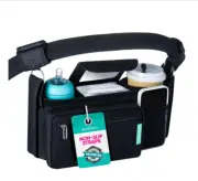 Stroller Organizer Non Slip Straps Caddy With Cup Holder Accessories Universal