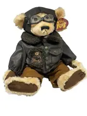 Aviator Pilot Teddy Bear 22” Bomber Quality Boyds Steiff Gund Heavy Rare Toy