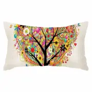 Throw Pillow Covers Heart-Shaped Tree Cushion Pillow Case Home Decor Pillowca...