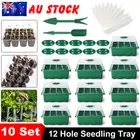10PCS Seedling Tray 12 Hole Propagation Plant Seed Grow Box Garden Nursery Pots