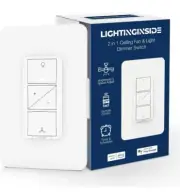 2 in 1 Smart Ceiling Fan Control and Light Dimmer Switch, Neutral Wire Needed, S