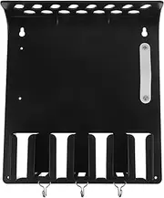 minkissy Barber Clipper Holder, Wall Mount Hair Clipper Holder Hairstylist Tools Storage Rack Hair Trimmer Cutter Stand Salon Accessories Black