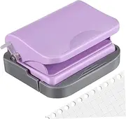 HOMSFOU Loose Leaf Manual Paper Puncher for Spiral Binding Portable Hand Hole Punch with Detachable Scrap Storage Sturdy Construction for Efficient Document Presentation