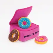 Donutz Box Burrow 16cm x 15cm x 10cm Soft Plush Dog & Puppy Toy by ZippyPaws