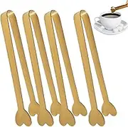 Sugar Cube Clip, Serving Tongs Stainless Steel, Non-Stick Buffet Tongs, Smooth Locking Mechanism, Elegant Heart-Shaped Design, 12.2x3x1cm/4.8x1.18x0.39 Inches for Candy Parties Coffee