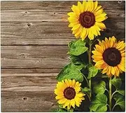 RHAIYAN Drying Mat Sunflowers On Wooden Heat Insulation Holder Dish Cup Draining Pad Kitchenware Specific