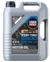 LIQUI MOLY 22046 Top Tec 6600 SAE 0W-20 Synthetic Motor Oil, 5 Liter