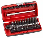 Sidchrome SCMT12143 - Flex Head Ratchet & Bit Set 1/4" 31 Piece