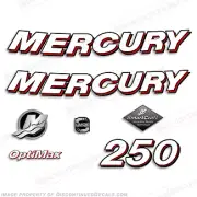 Fits Mercury 2006 250hp Optimax Decal Kit - Decals for Outboard Engines