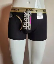 Bonds Mens MZVJSI 203 Black Gold Cotton Stretch GuyFront Trunk Brief Size XS New