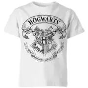 Harry Potter Hogwarts Crest Kids' T-Shirt - White