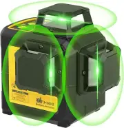 Self Leveling Laser Level Tool, 3x360 Line Lasers, 12 Lines Green Beam Leveler