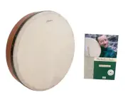18" Irish Bodhran Tunable Drum w/Tipper, Red Cedar + Book/DVD