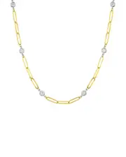 Jewels by Viomo 14K Two-Tone 1.00 ct. tw. Diamond By the Yard Necklace