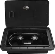 RV Outdoor Shower Kit, Exterior Shower Box with Hot & Cold Water Faucet, Replacement for Motorhome & Caravan