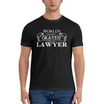 WORLDS OKAYEST LAWYER LAW JOB 圖案棉質印花 T 恤