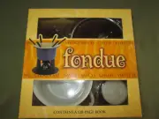CRATE and BARREL Individual Fondue Gift Box Set w/128 Page Cookbook *NEW*