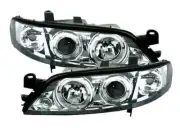 Mga headlight for Opel VECTRA B 99-02 Ang Mga Mata ng Anghel ng Chrome LPOP22WS