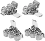 JEWEDECO 4pcs Adjustable Metal Pen Holder Clips Triple Hook Design for Office Durable Sturdy Spring Mechanism for Organizing Pens Notebooks Planners