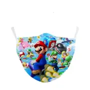 Mario Reusable Washable Cloth Cotton Face Child Mask-Breather PM2.5 -1 filters