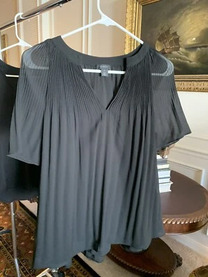 TWO NEW WITH TAGS NORDSTROM BLACK TOPS BOTH MEDIUM SEE PHOTOS!