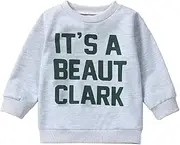 [YINGISFITM] Toddler Baby Girl Boy Christmas Outfit Crewneck Sweatshirt Long Sleeve Sweater Shirt Pullover Top Fall Clothes