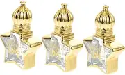 EPIGEIST 3Pcs Star Shaped Roller Bottles Empty Glass Essential Oil Bottles Durable Leak Design for Perfume and Aromatherapy for Travel and Daily Use