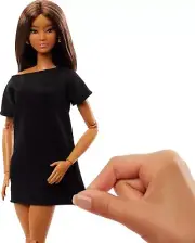 Barbie Basics Model 01 Doll Brunette Hair LBD Boots Poseable Collector - NIB