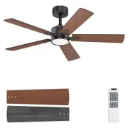 48'' Ceiling Fans with Lights and Remote, 6 Speeds, 3 Colors & Dimmable LED L...