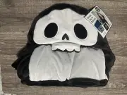 Your Zone Kids Skeleton Glow in the Dark Hooded Throw Blanket 40" x 50" NEW NWT