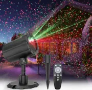 Outdoor Christmas Decoration Projection Light, Red and Green Starlight Projecti