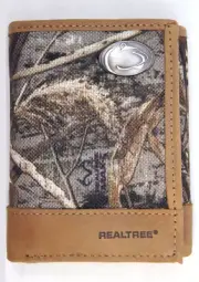 Penn State Nittany Lions Tri-fold Realtree Max-5 Camo & Leather Wallet w/ Concho
