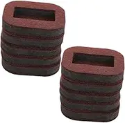 TEHAUX 10pcs Chair Wheel Stoppers Felt Furniture Pads for Hardwood Floor Protection Slip Caster Cups Durable Non Scratch Feet Pads for Office Chairs Tables and Sofas
