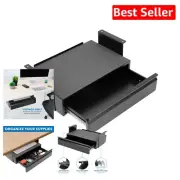 Compact Under Desk Storage Drawer with EVA Shelf - Perfect for Laptops & Tablets