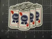PABST BLUE RIBBON Six Pack cans STICKER decal craft beer brewery brewing