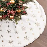 Christmas Tree Skirt, 36 Inches Christmas Tree Skirts, Faux Fur White Tree Sk...