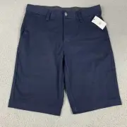 Volcom Shorts Mens 28 Navy Cotton Vmonty Stretch Asymmetrical Back Yoke Chino