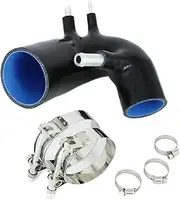 Silicone Intake Hose fit for Abarth 500 595 695 t-Jet 1.4l Engine with Garrett 1446 Turbo Competizione/Turismo/Esseesse(K8-287 Black)