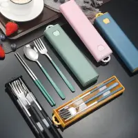 在飛比找momo購物網優惠-【TDL】歐風304不鏽鋼餐具組筷子湯匙叉子環保餐具組附收納