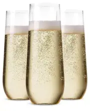 BRAND NEW Disposable 9oz Champaigne Flutes / Glasses - 24 Total - BPA Free