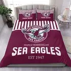 3D Bedding Set Manly-Warringah Sea Eagles Pattern Duvet Cover Set Single Double