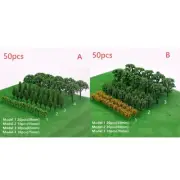 50*Trees Model Train Railroad Wargame Diorama Scenery Landscape Scale DIY