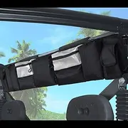 MYDAYS UTV Roll Cage Organizer Case, Cargo Rear Storage Bag Gear Bags,Tools Storage Solution for Most Full Size UTVs, Polaris, Yamaha and Kawasaki UTVs (Black)