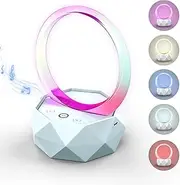 YUN CHUANG Portable Bluetooth Speaker, RGB Dimmable Night Light, Built-in Rechargeable Battery for Bedroom/Living Room/Camping/Party, Modern Desktop Matching (Blue)